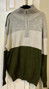 Suéter Pullover Pronti Para Hombre Cuarto Cremallera Talla 5XL Fiel a Talla Peso Pesado - Imagen 1 de 11
