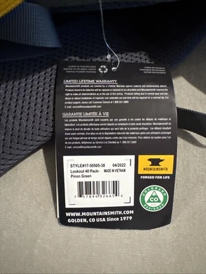 Mountainsmith Lookout 40 Pack-Pinion Green - Image 1 of 4