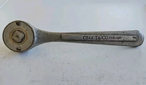Rare Vintage 1/2” Drive Ratchet By Tipco CB44 8" Long Made In England  - Picture 1 of 9