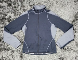 Sugoi Cycling Jacket Womens Small Black Gray Fleece Lined Logo Pocket Full Zip - Picture 1 of 18