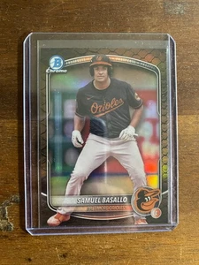 2025 Bowman Chrome Samuel Basallo Reptilian Refractor Baltimore Orioles - Picture 1 of 2