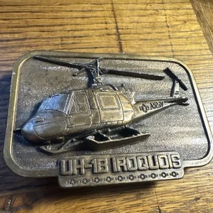 VINTAGE Helicopter Military Detailed Antique Belt The Buckle Connection - Picture 1 of 8