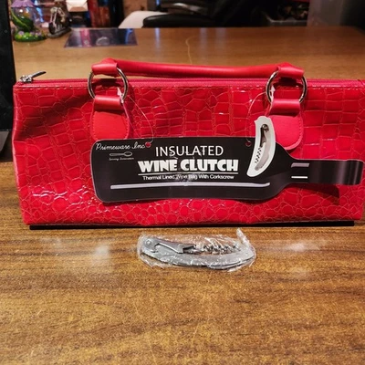 NEW Primeware Insulated Wine Clutch Purse Cooler Carrying Case 15 x 6 Quilted - Image 1 of 4