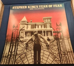 El Sello Mundo de Stephen King 1986 Año del Miedo Calendario Pluma - Imagen 1 de 15
