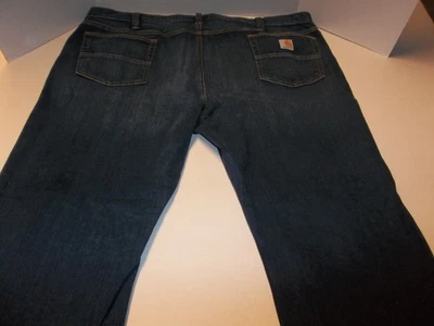 Jeans masculino flexível robusto Carhartt 102804498 W44 L30 azul superior ajuste relaxado trabalho - Imagem 1 de 4