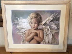 VGT "Grace" Engel Druck signiert/gerahmt/mattiert von Nancy Noel 24 x 20 *siehe Anmerkungen* - Bild 1 von 9