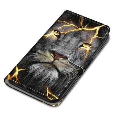 Flip Lion Wallet Phone Case For Google Pixel Honor Magic Huawei Sony Nokia 1S - Image 1 of 4