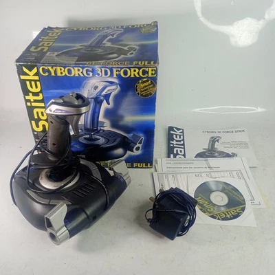 Saitek JI3G Cyborg 3D Gold USB JoyStick Install Disc & Instructions For PC Boxed - Image 1 of 4