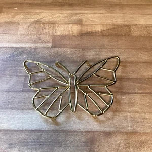 Gold Metall Schmetterling Untersetzer Arbeitsplatte heiße Pfanne Ständer Schutz Auflage Stahl hübsch - Bild 1 von 7