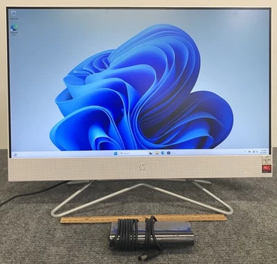 HP 24-df0040 24" Touch AIO AMD Athlon Gold 3150U 8GB RAM 512GB NVMe w/Cord As Is - Image 1 of 4