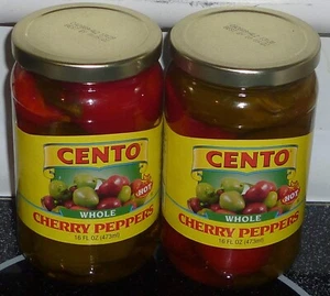 Cento Premium Whole Hot Cherry Peppers, Great For Stuffing, 16 OZ ( PACK OF 2) - Picture 1 of 6