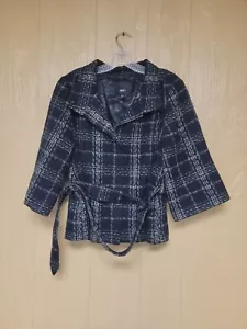 Cappotto giacca Mossimo da donna nera cerniera intera cintura - taglia XXL 53% misto lana - Foto 1 di 7