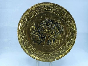Vintage Large Gold Ornate Circle Brass Wall Decor, Round Ornate Wall Art - Picture 1 of 5