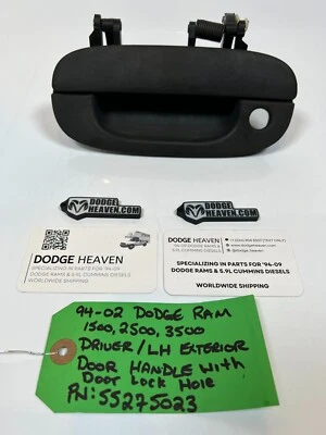 Manija de puerta exterior izquierda/conductor Dodge Ram 1994-2002 OEM 55275023 1500 2500 3500 Foto 1 de 4