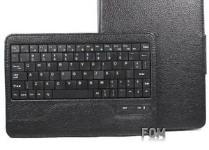 Removable Detachable Wireless Bluetooth ABS Keyboard with PU Leather Case - Picture 1 of 8