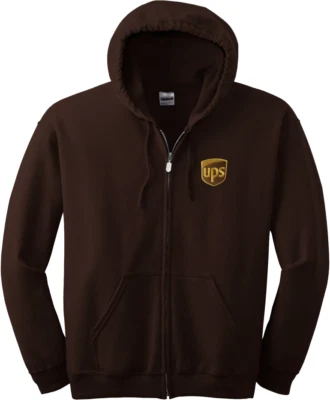 Sudaderas UPS, con capucha, cuello redondo y cremallera United Parcel Service Foto 1 de 4