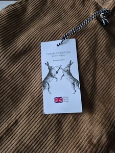 NWT - Peter Christian Flat Front Camel Corduroys - 40W 28L - Picture 1 of 5