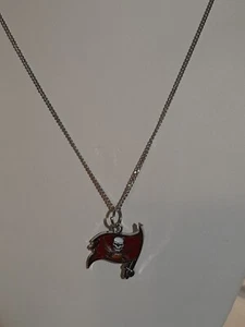 TAMPA BAY BUCCANEERS Charm/18" EDELSTAHL 2 MM RANDSTEINKETTE DAMEN HALSKETTE - Bild 1 von 6