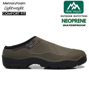 MENS WATERPROOF NEOPRENE SLIP ON RUBBER OUTDOOR GARDEN CLOGS WELLIES SHOES BOOTS - Picture 1 of 25
