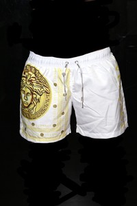 mens metallic gold swim shorts