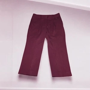 LIZ CLAIBORNE Burgundy ANKLE Pants Slim Leg Soft MICROFIBER 36" Waist Women's 16 - Picture 1 of 11
