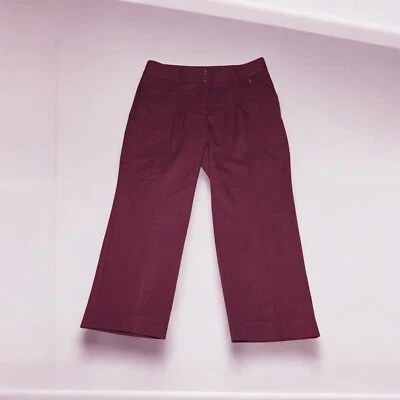 Pantalones LIZ CLAIBORNE Borgoña Tobillo Pierna Ajustada Suave ELASTIZADO 36" Cintura Para Mujer 16 Foto 1 de 4