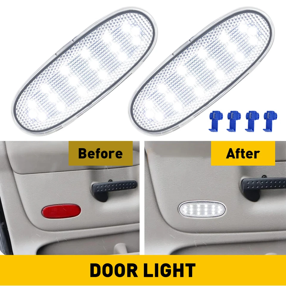 Panel de puerta interior luces LED de cortesía lámparas para Dodge RAM 1500 2500 2002-2009 Foto 1 de 4
