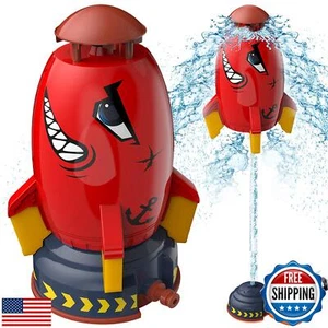UXSIO Sprinkler Rocket Launcher, Outdoor Water Toys Rocket Sprinkler for Kids - Picture 1 of 5