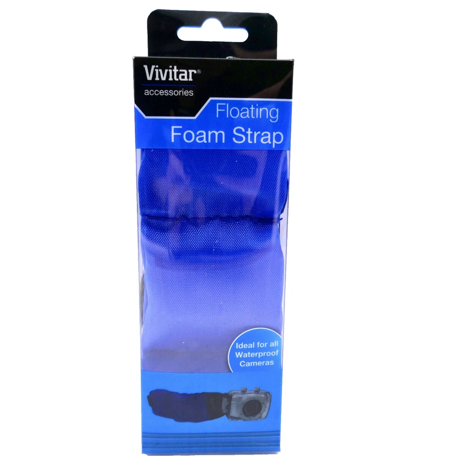 Alça de espuma azul flutuante Vivitar à prova d'água serve para todas as câmeras e binóculos nova - Imagem 1 de 4