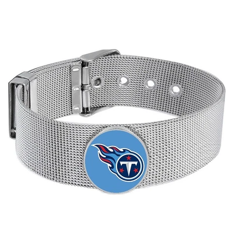 Tennessee Titans Mens Womens Silver Adjustable Bracelet w Gift Pkg D6 Cover
