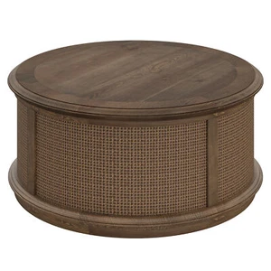 YINTATECH Breeze Round Rattan Drum Lift Top Coffee Table - Picture 1 of 12