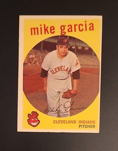 1959 Topps #516 Mike Garcia - Cleveland Indians - High Number - EX+/NRMT. 