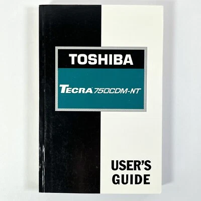 Vintage Toshiba TECRA 750CDM-NT laptop USER'S GUIDE instruction manual OEM 1997 - Image 1 of 4