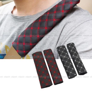 2x Car Safety Seat Belt Shoulder Pad Cover Harness Protector Pad Accessories - Picture 1 of 11