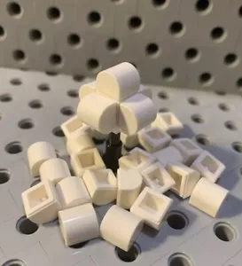 Lego weiße glatte Dachziegel mit Bogen 1x1x2/3 Dachbodenziegel Neu Menge 25 - Bild 1 von 2