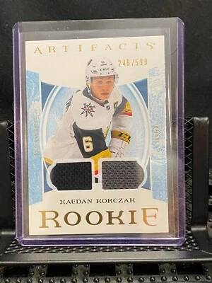Kaedan Korczak 2022-23 Artifacts (RC) - Material Gold #249/599 #197 - VGK - Image 1 of 2