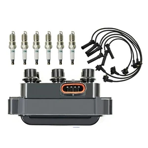 Ignition Coil & 6pcs Spark plug & 6pcs Wire For Ford Mustang V6 2005-2010 - Picture 1 of 14