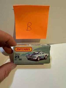 MATCHBOX Superfast No. 23 FORD GT 350 MUSTANG BLUE STRIPES W/BOX MT box REF E B3 - Picture 1 of 9
