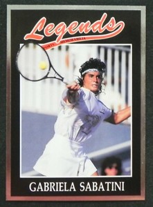 Gabriela Sabatini (1) 1991 Legends Silver Border Card #37