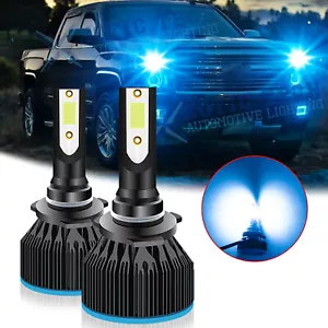 2Pcs 8000K Ice Blue 9005 HB3 9011 LED Headlight High Beam Bulb Replacement - Picture 1 of 13