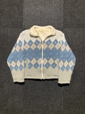 Vintage 70s/80s Andy Johns Knitted Sweater Zip Up Jacket Size Small - Image 1 of 4