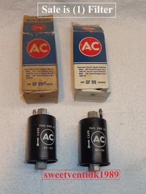 Filtro de gasolina NOS AC Corvair... Pintura negra temprana GF-99... 1962-1966 con turbo Foto 1 de 4