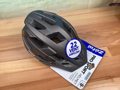 Casco de bicicleta Pro Sport Zefal Youth 8+ 22 ventilación flujo de aire dial de velocidad ajuste negro nuevo Foto 1 de 4