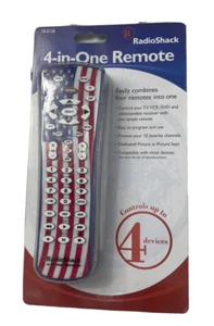 Radio Shack 4-in One  Remote  American Flag style, New in Sealed Package NOS - Picture 1 of 8