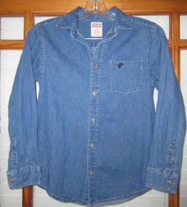 Wrangler Denim Shirt Boy's Large 10/12 100% Cotton - Picture 1 of 9