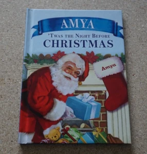 ‘Twas The Night Before Christmas Personalized Custom Book For Name AMYA - Picture 1 of 2