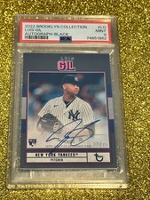 LUIS GIL PSA 9 2022 TOPPS BROOKLYN COLLECTION #LG AUTO RC BLACK VAR NUM #32/75
