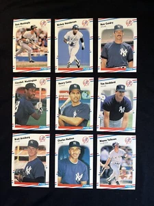 Juego de 25 cartas del equipo Fleer New York Yankees 1988 Don Mattingly Rickey Henderson - Imagen 1 de 6