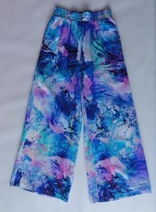 AMANDA UPRICHARD SILK WIDE LEG PANTS, Multi, Size S, MSRP $198 - Picture 1 of 6