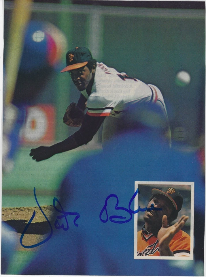 Foto de revista firmada autografiada Vida Blue - MLB Giants A's Royals con certificado de autenticidad Foto 1 de 1